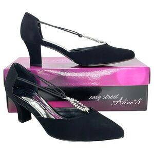 Easy Street Moonlight Black Lamy Womens Pumps Size 6WW